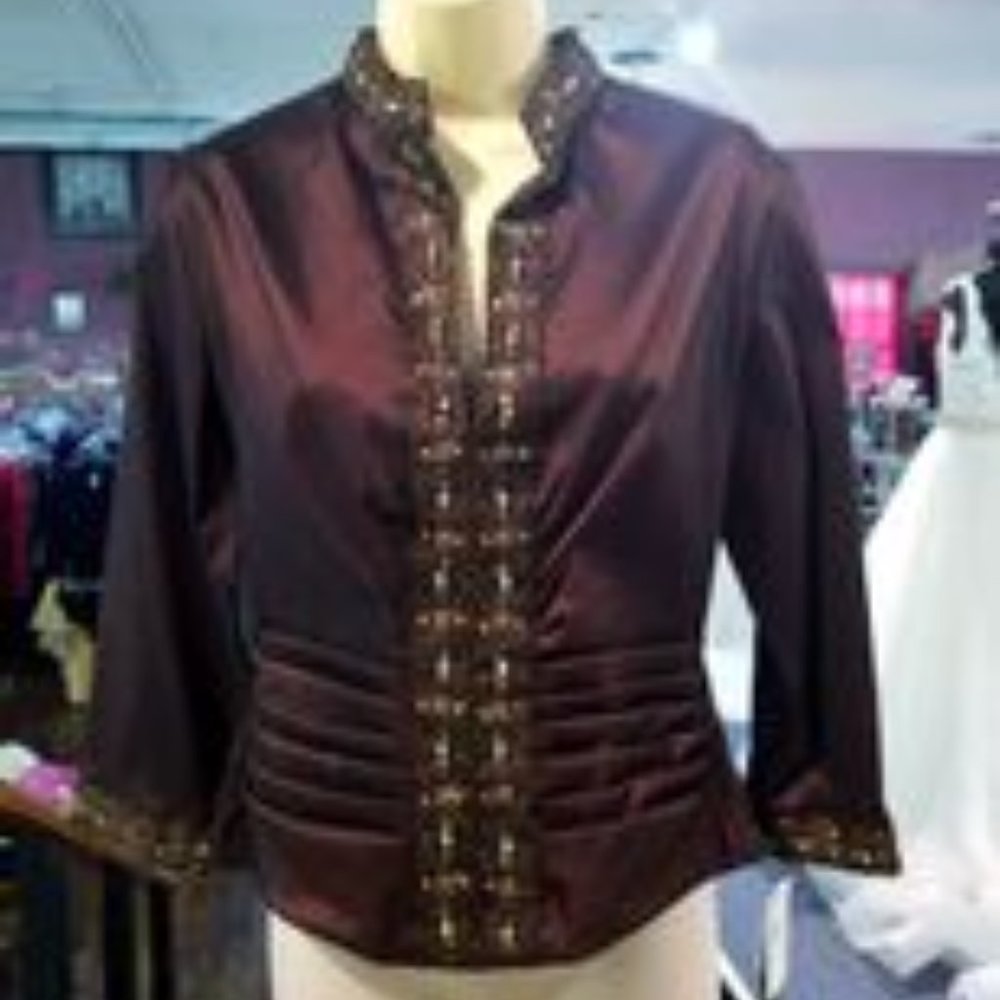 KM Collections zipper back Blouse
